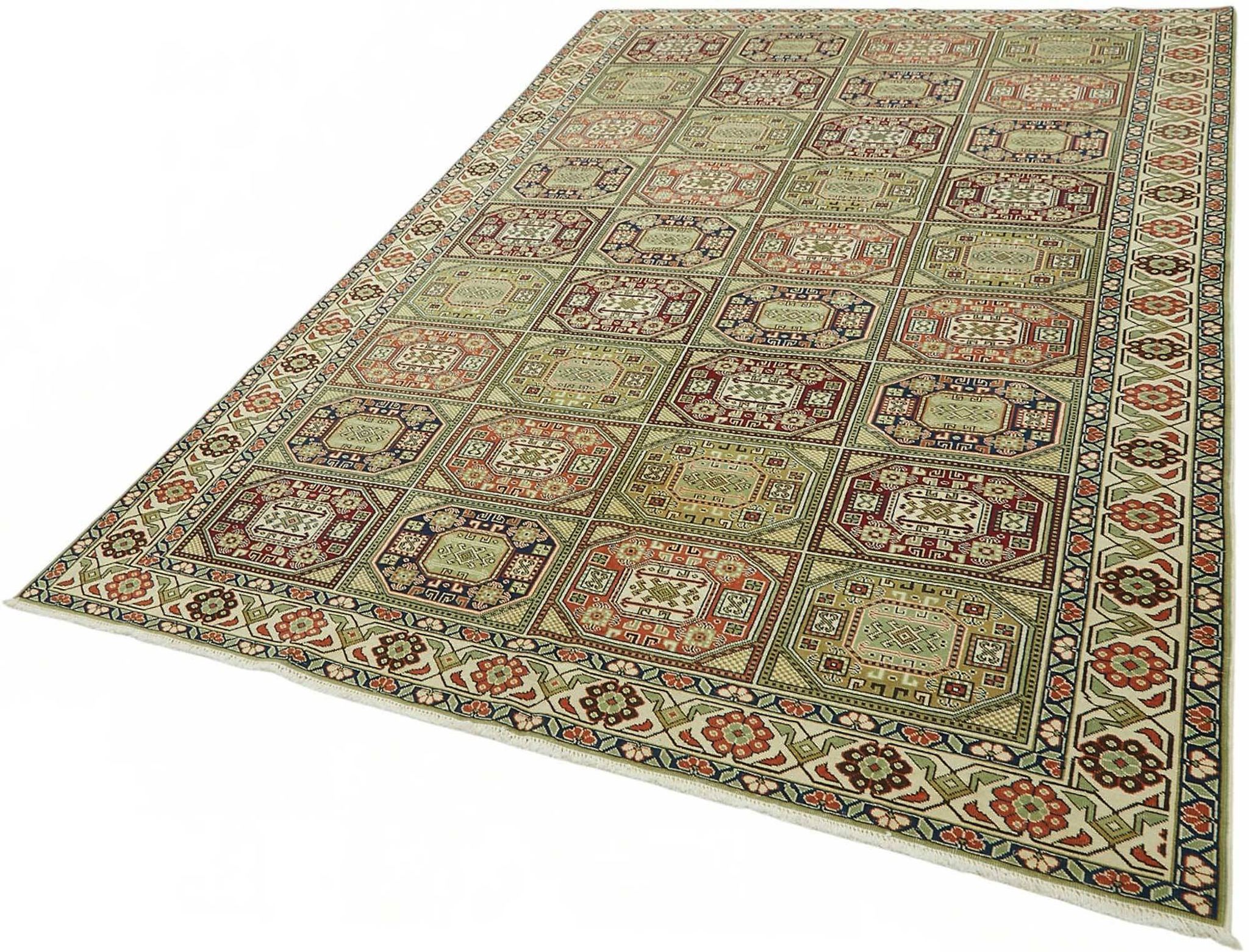 Tapis vintage en laine turque Kayseri 198 cm x 282 cm