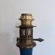 Blue Enamelled Ceramic Lamp Base Brass Vintage Oil Lamp Style