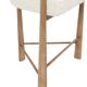 Pair of blond beech bar stools. Contemporary work.
