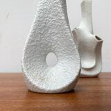 White sculptural vases by Peter Müller for Sgrafo Modern, 1960s, set of 6.