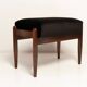 Pair of mid-century stools in black velvet, E. Homa, Europe, 1960s