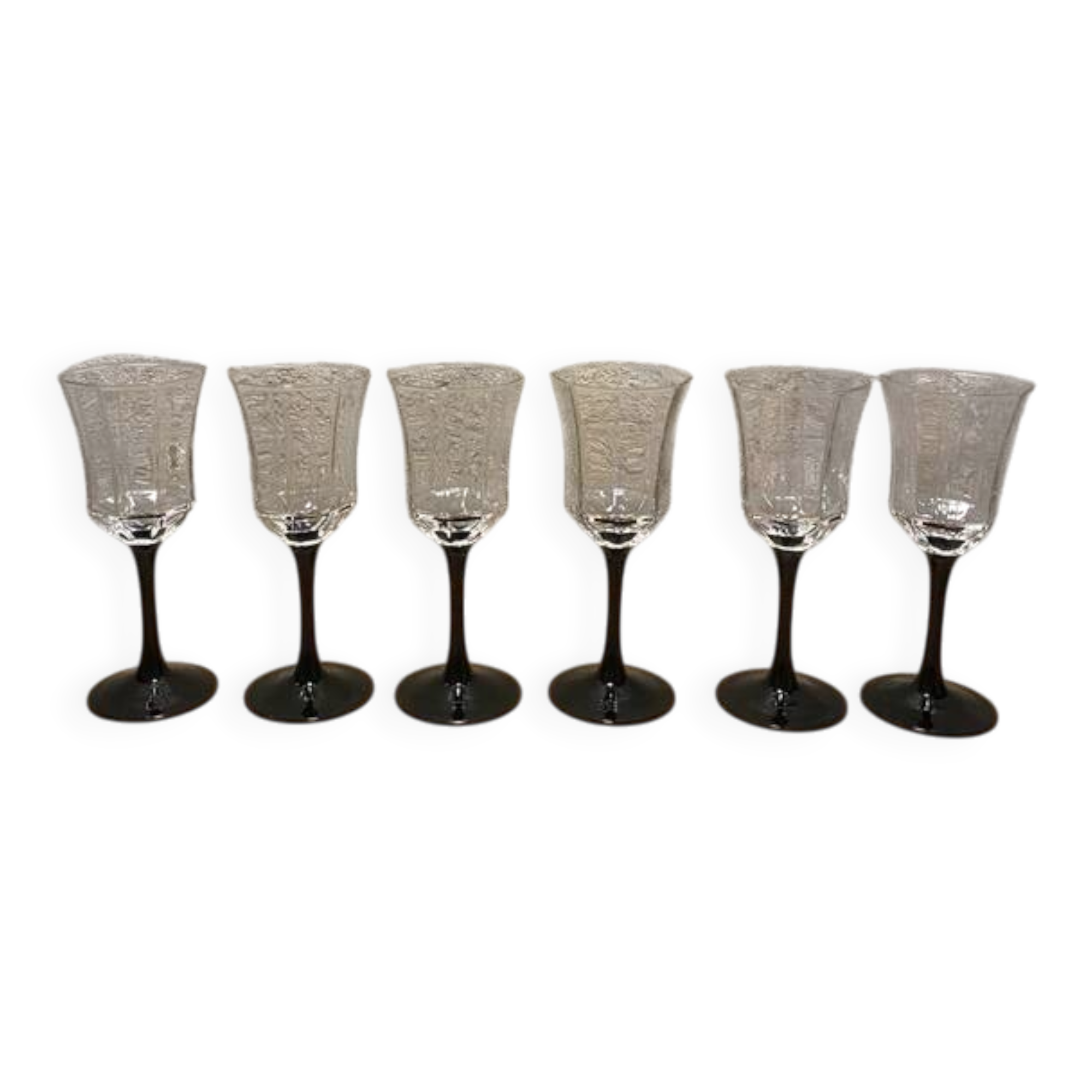 Luminarc octagonal vintage glasses