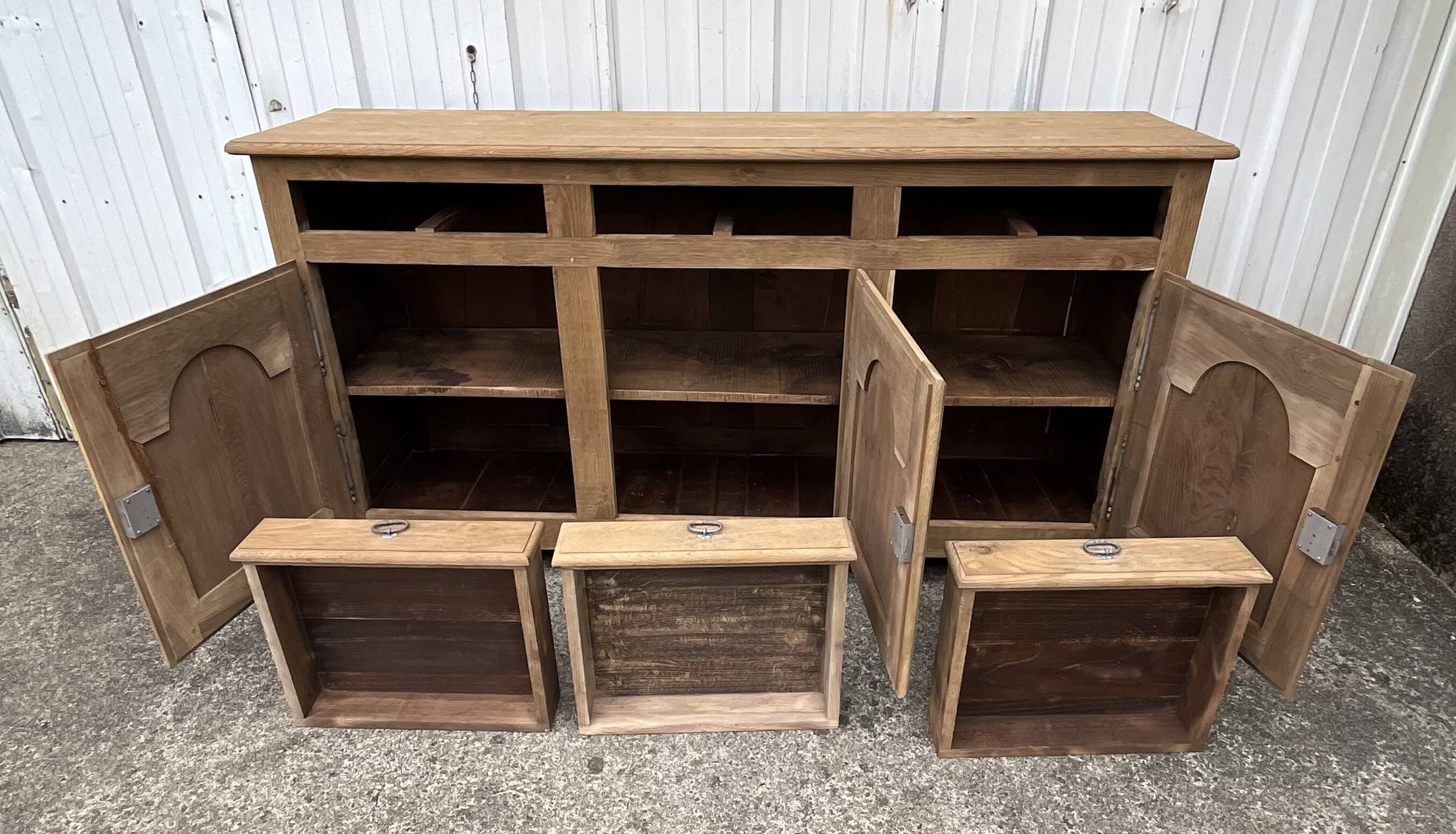 Solid Oak Sideboard Mid 20th Century