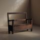Wooden chest bench from Auvergne, 19th century