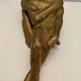 Sculpture of an embracing couple 20th century signed