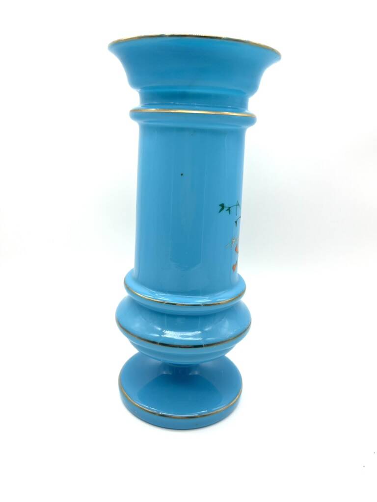 Large blue opaline vase