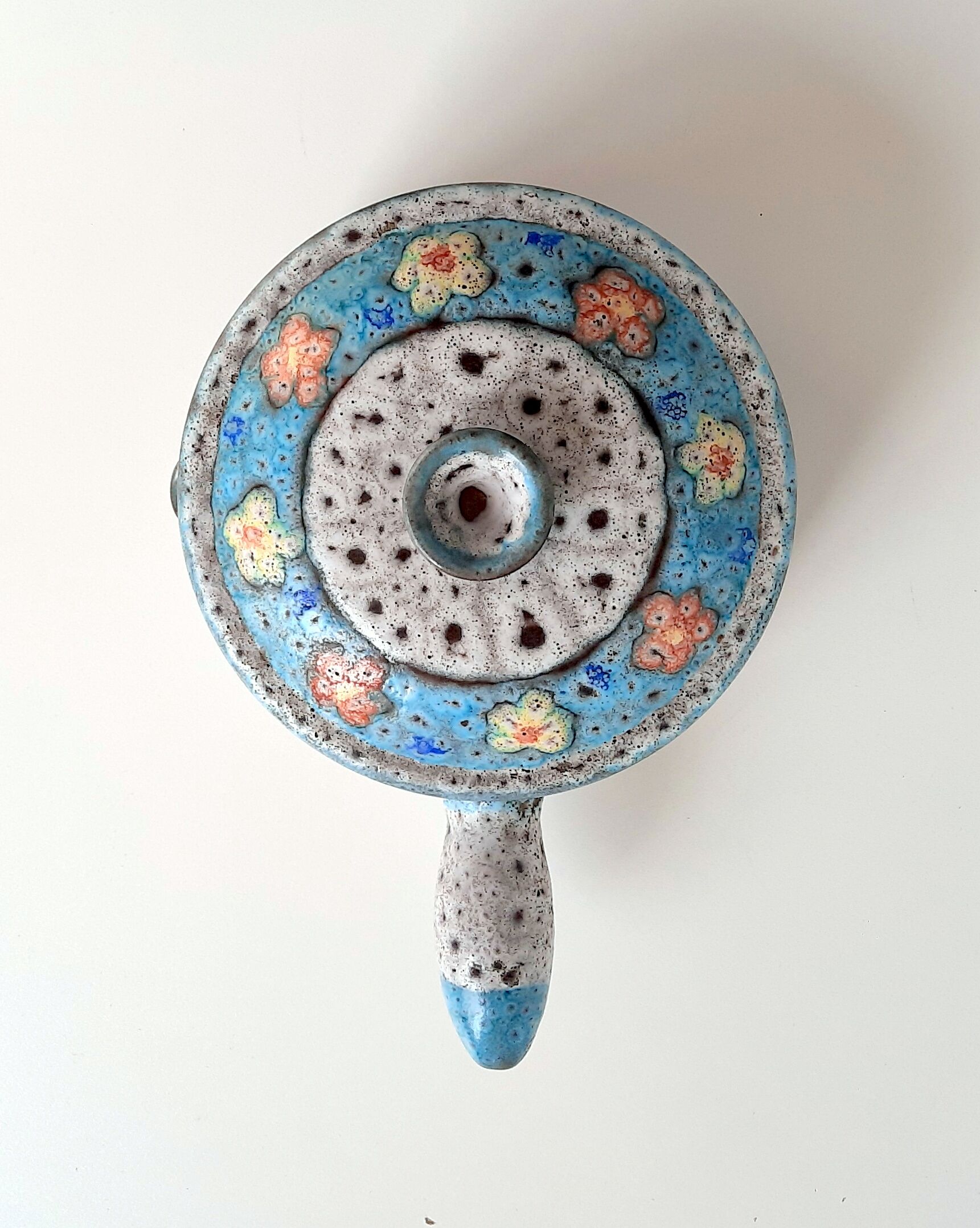 Ceramic pan stoneware lava vulcain - made in france - 60s