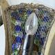 Paire applique Art Nouveau bronze et verre Murano