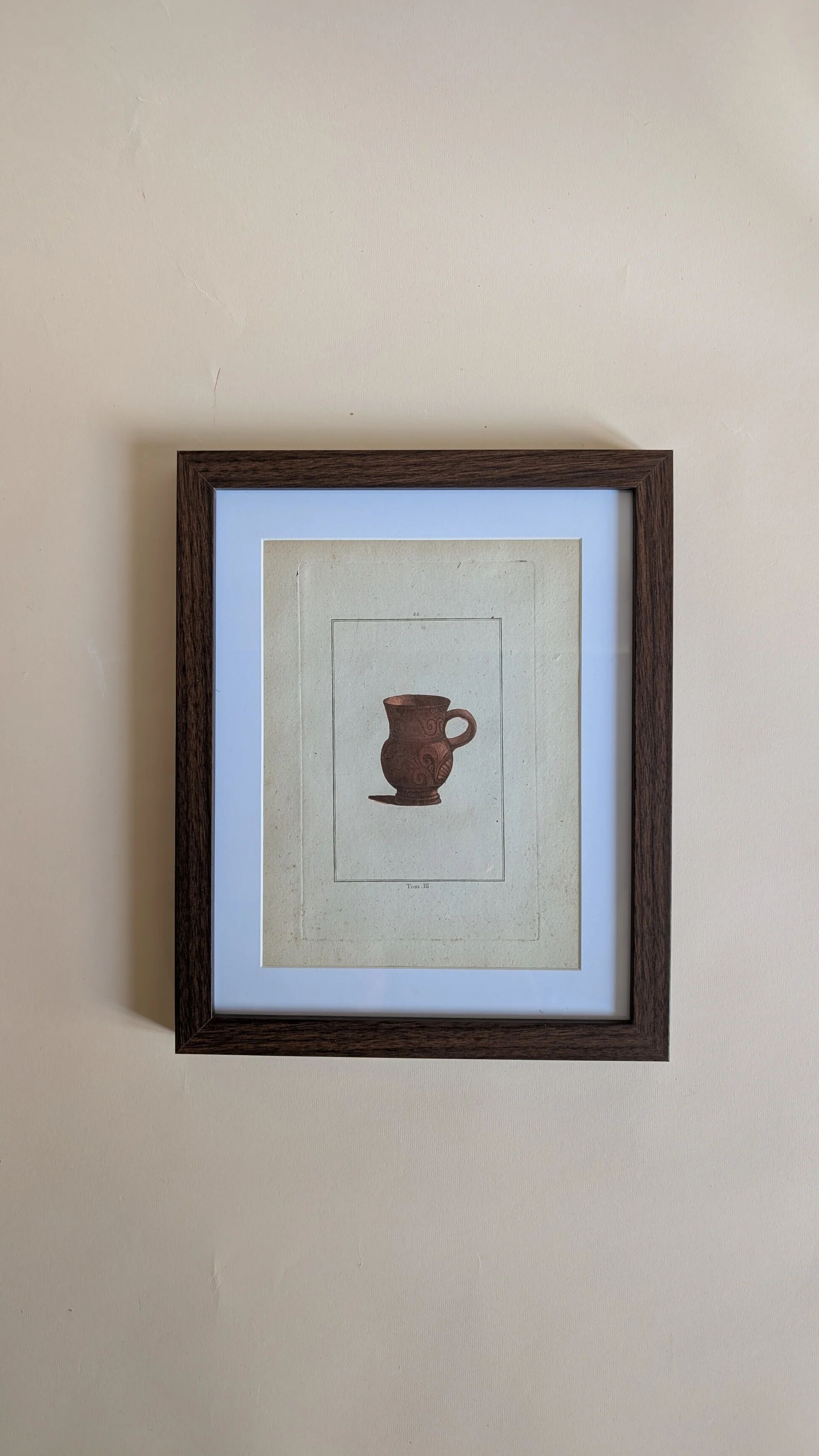 Ancient antique pottery engraving