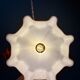Vintage pendant light in pink opaline.