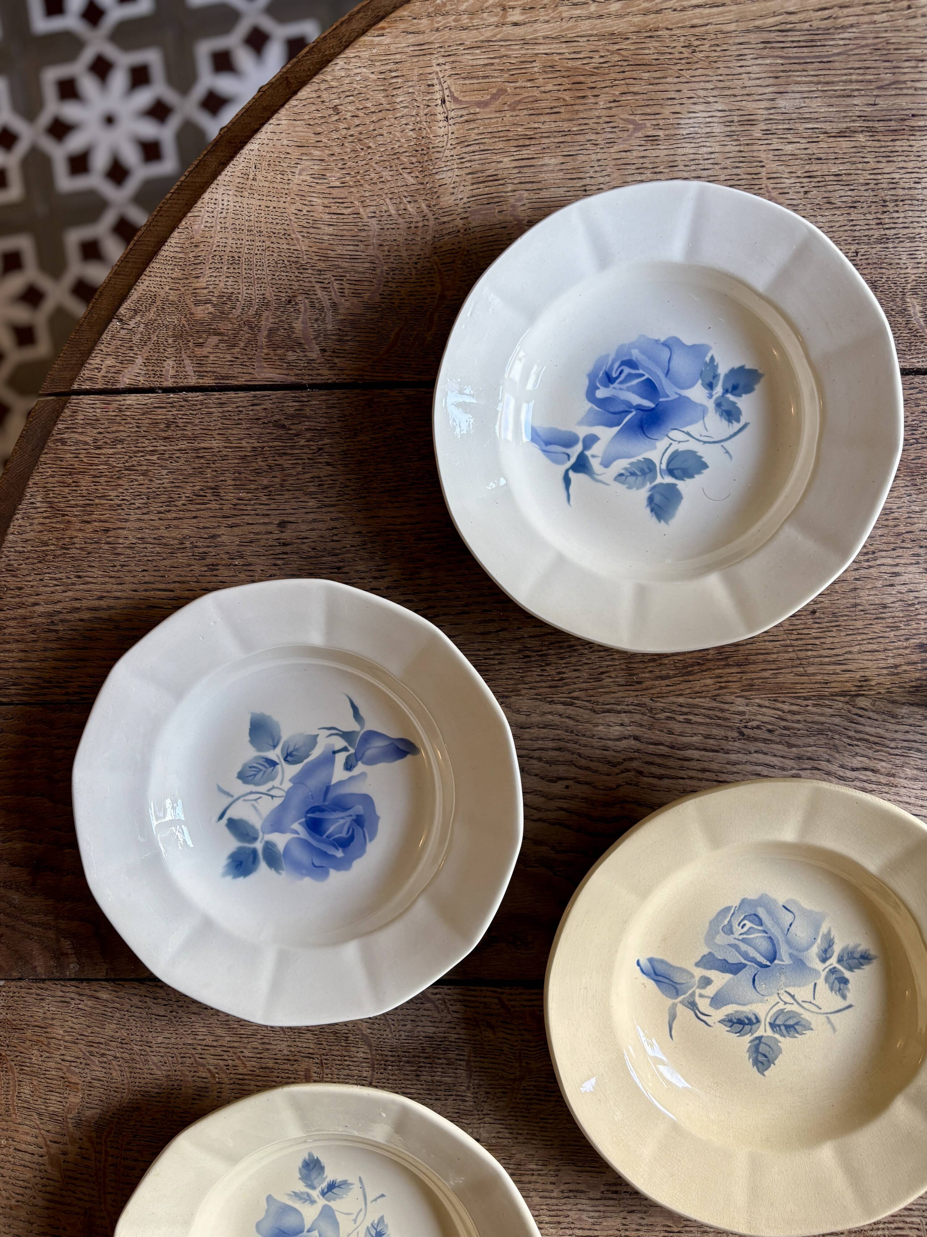 Lot de 4 assiettes creuses vintage Digoin