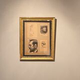 Tableau ancien, portraits , début XX siècle