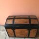OLD TRUNK EARLY TWENTIETH IN PITCHPIN DOMED SHAPE LARGE MODEL