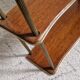 1950s wood and brass wall shelf