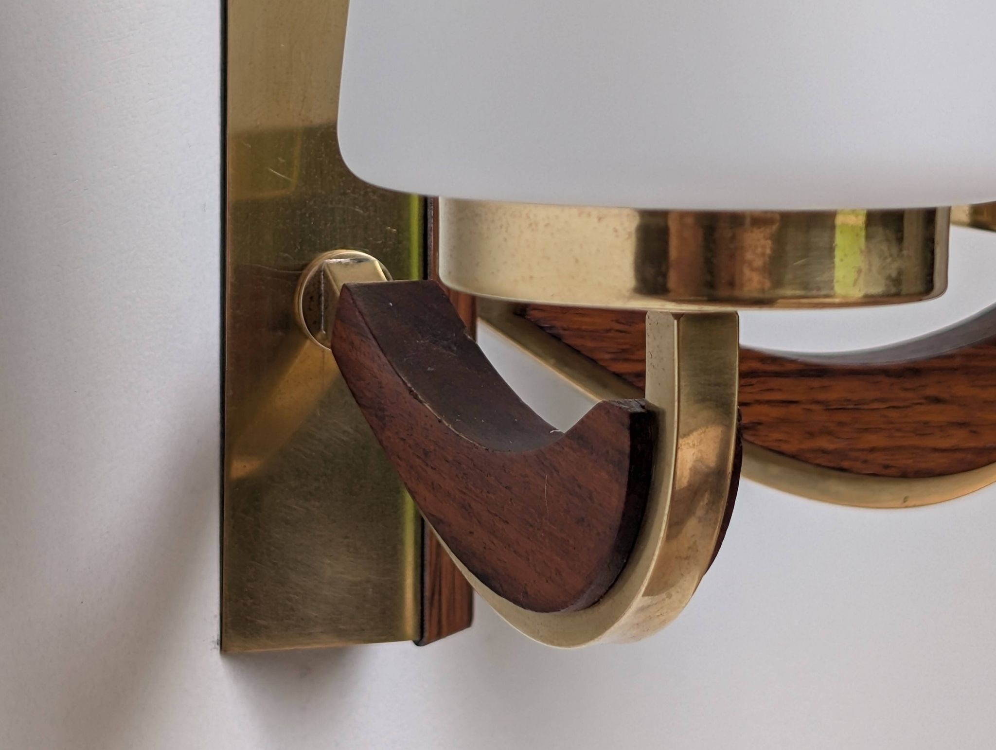 Brass wall light