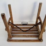 Antique wooden folding seat