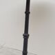 Parisian bistro pedestal table in cast iron and antique marble