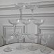 Lot de 9 coupes à champagne en cristal années 30-40