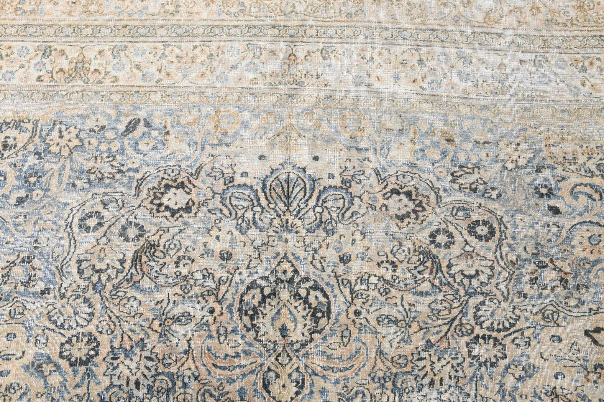 Tapis persan classique antique bleu clair 10x13, 296x386 cm