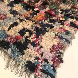 Moroccan Berber carpet Boucherouite 194x128cm