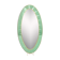 Large Italian mirror oval brass crystal green crystal of Cristal Arte 1950s 110x219cm