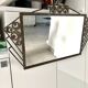 Art Deco mirror 1930 hammered iron and beveled mirror