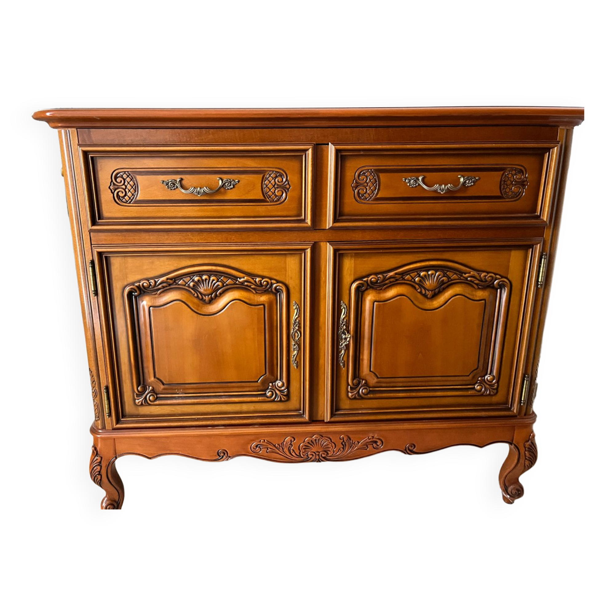 Cherry wood TV stand