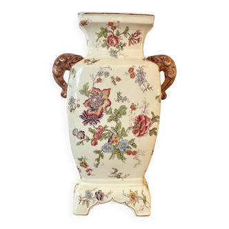 Large ironstone vase, Longchamp, 19th century