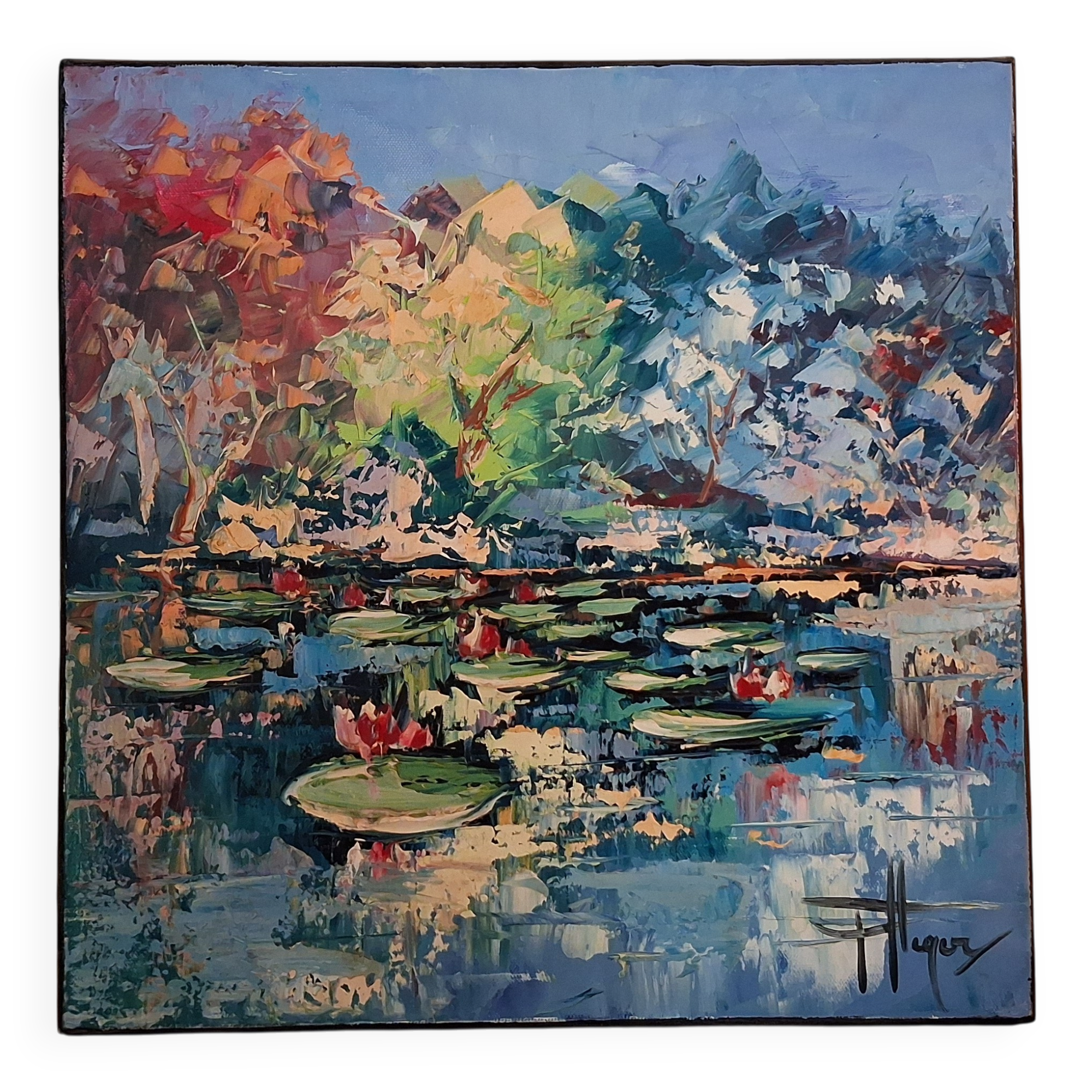 Landscape Table Nymphéas - Olivier Pfleger (40x40cm)