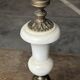 Vintage Alabaster and Brass Lamp Base H 30 cm