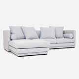 Canapé d'angle malmo gris tourterelle, design scandinave