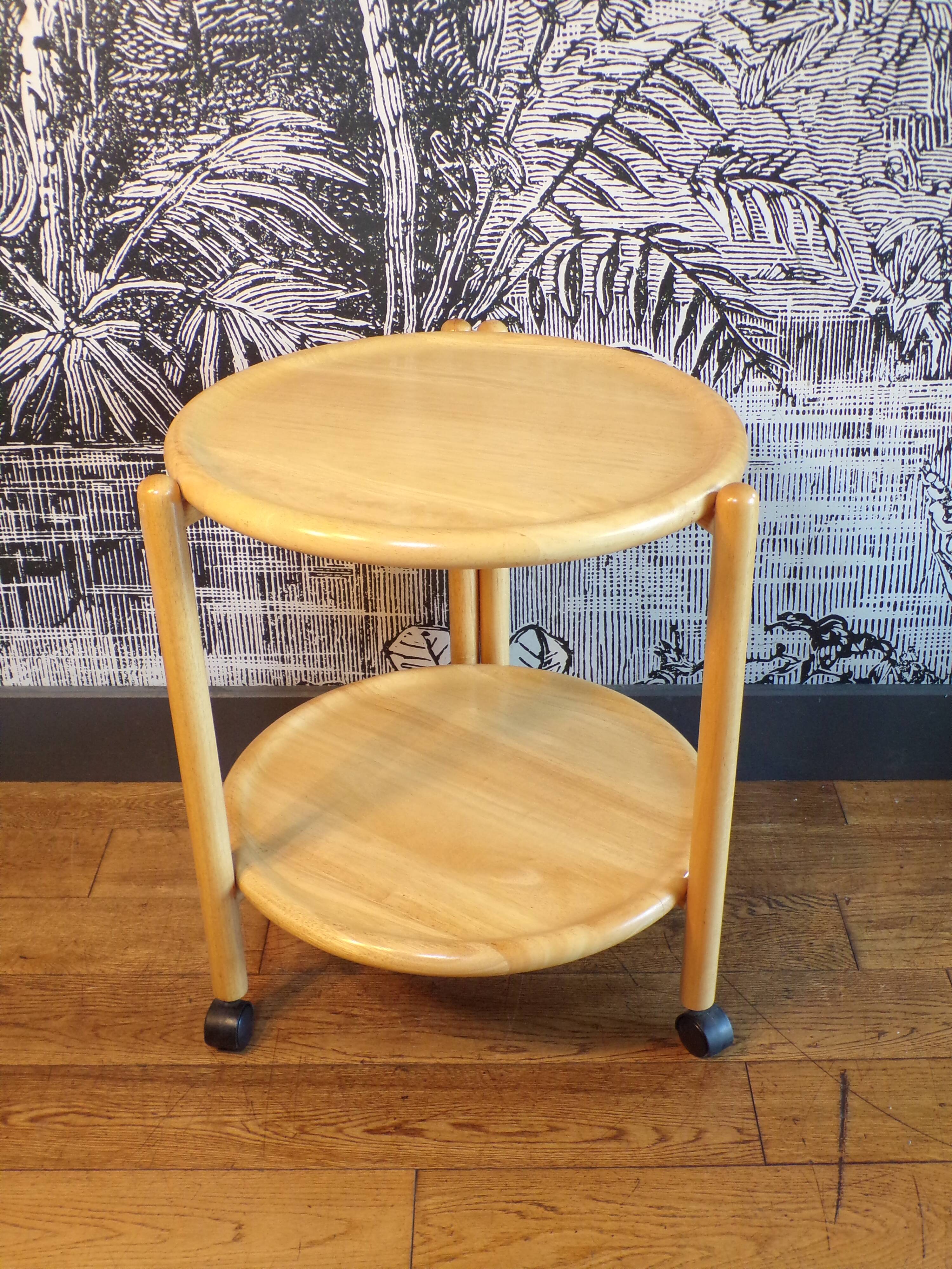 Side table 2 trays 1980 Italy