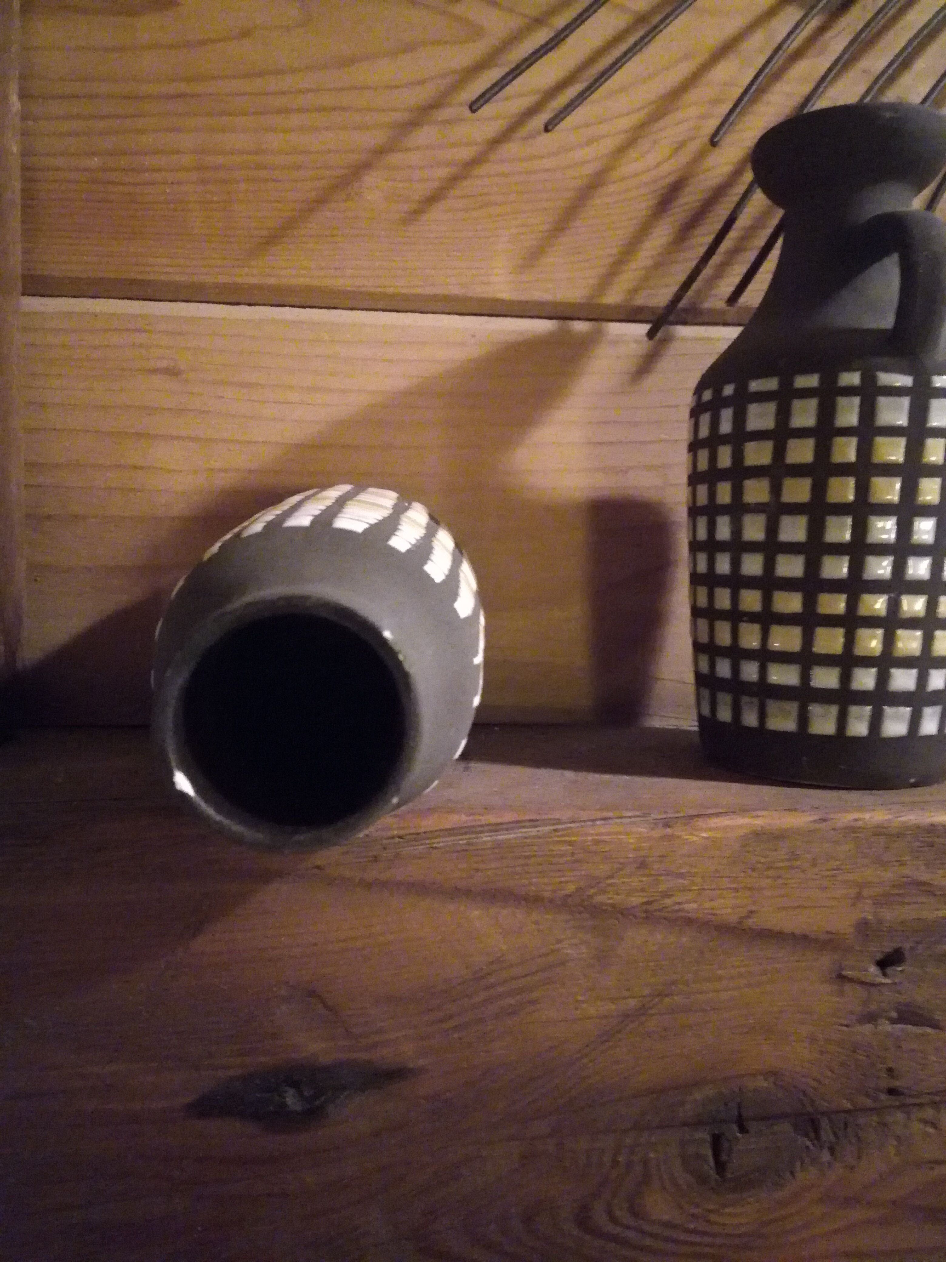 Duo of 70's ceramic vases