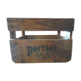 Caisse en bois publicité perrier