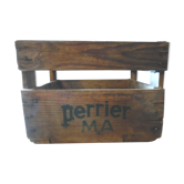 Caisse en bois publicité perrier