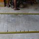 Bed 1 person vintage with metal headboard and footboard and spring metal box spring