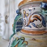 Ancient Spanish pottery amphora, Talavera Niveiro pottery 19th century