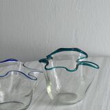 Vases miniatures verres soufflés, déco en verre transparent