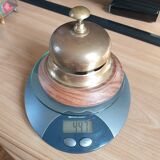 Vintage reception bell in wood and brass