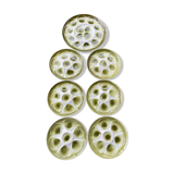 6 plates and dish in Ceramics, Moulin des loups