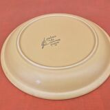 1960s 6 flat plates Ateliers du Revernay France (Digoin Saône-et-Loire) Matte stoneware