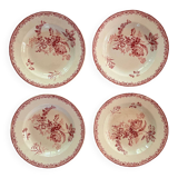 4 Sarreguemines Terre de Fer Deep Plates Fontanges Model