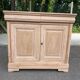 Louis Philippe buffet with 2 drawers and 2 doors, stripped wood from the 2000s.