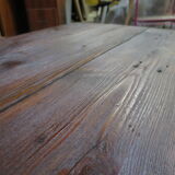 Dark solid wood farmhouse table