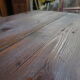 Dark solid wood farmhouse table