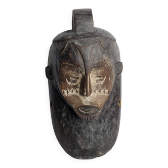 Ancient Fang Ngil tribal mask, traditional African art, Gabon, 20th century, 40 cm