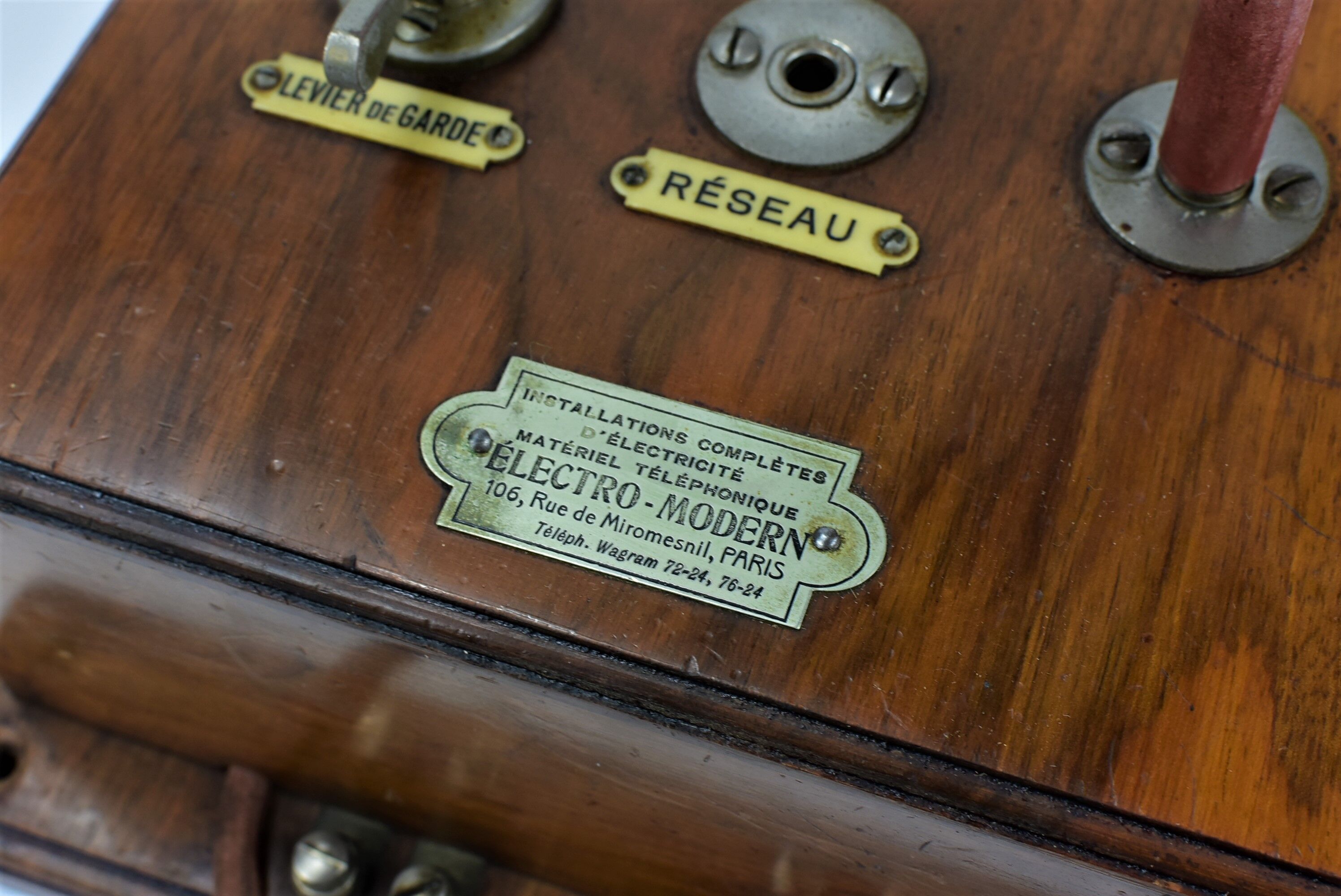 Wooden telephone communication block