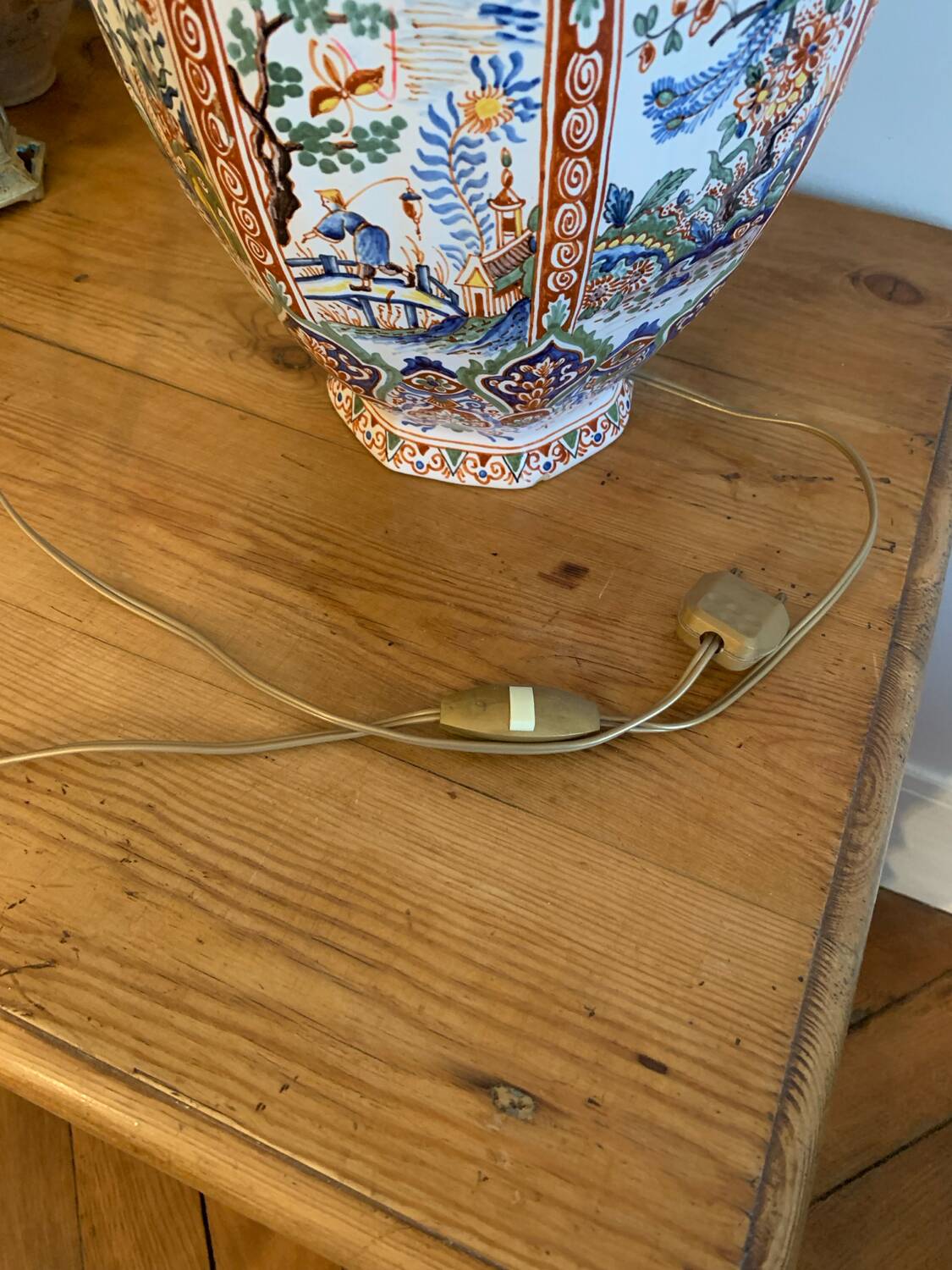 Antique vase lamp from Asia