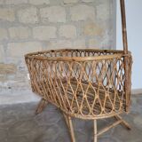 Rattan and wicker cradle