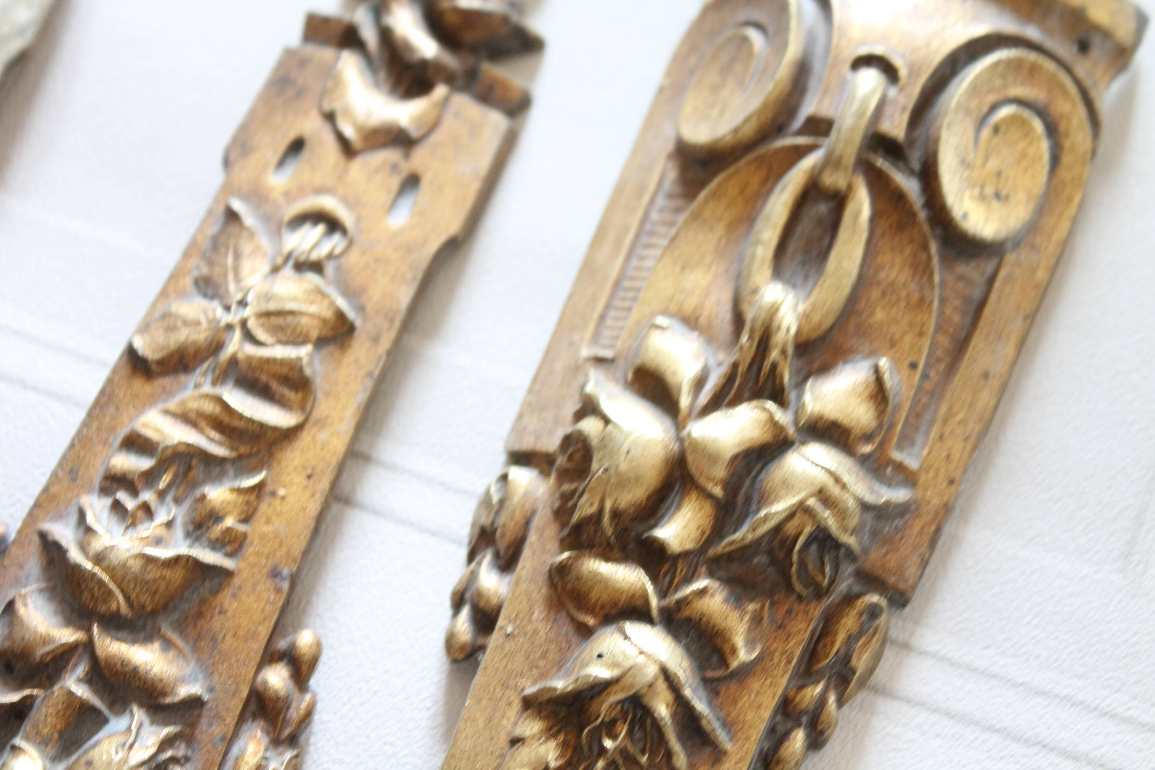 Antique French hardware, bronze ornaments